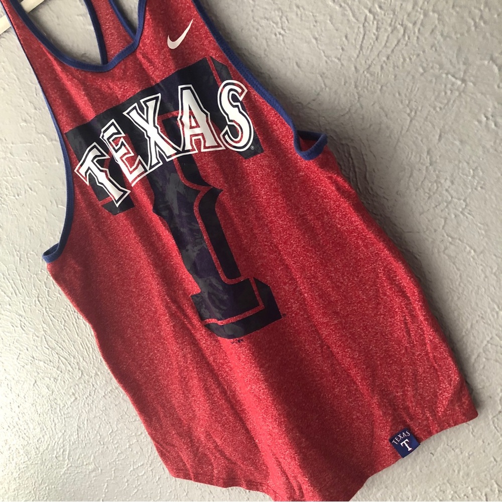 Texas Rangers Sleeveless Tank, Nike Tees Racerback Top - Small - Picture 3 of 6